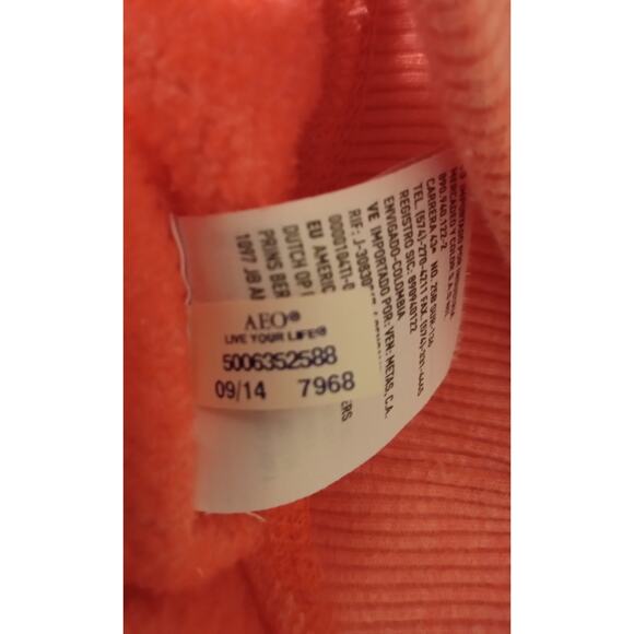 Y2K '14 American Eagle Outfitters Soft Hoodie Women’s Pullover Neon Pink SZ S - Picture 7 of 9